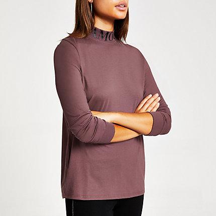 River Island Womens 'l'amour' Printed High Neck T-shirt
