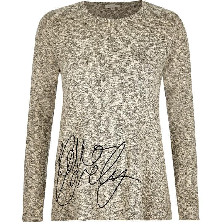 River Island Womens Hello Lovely Embroidered Swing Top
