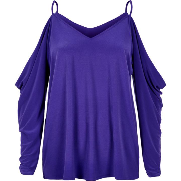 River Island Womens Ruched Cold Shoulder Top
