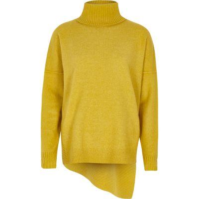 River Island Womens Asymmetric Hem Roll Neck Jumper