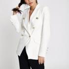 River Island Womens White Double Breasted Tux Style Jacket