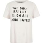 River Island Womens 'tour Dates' Glitter Print T-shirt