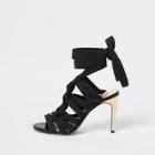 River Island Womens Caged Tie Up Sandals