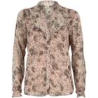 River Island Womens Floral And Paisley Frill Bib Blouse
