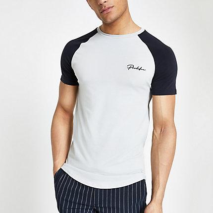River Island Mens 'prolific Muscle Fit Raglan T-shirt