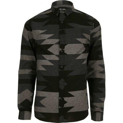 River Island Mens Only And Sons Aztec Slim Fit Shirt