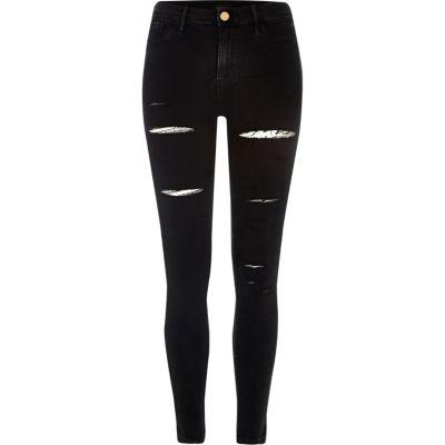 River Island Womens Slashed Leg Molly Jeggings