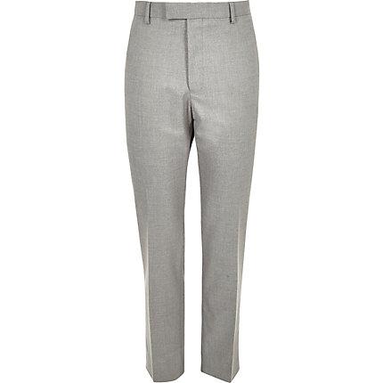River Island Mens Textured Slim Fit Suit Trousers