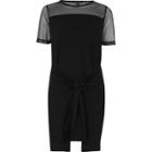 River Island Womens Mesh Tied Front T-shirt Dress