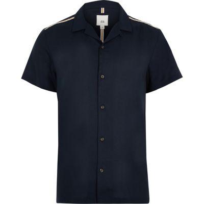 River Island Mens Revere Short Sleeve Tape Shirt
