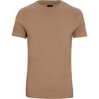 River Island Mens Ribbed Muscle Fit T-shirt