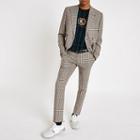 River Island Mens Heritage Check Skinny Suit Jacket