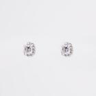 River Island Womens Silver Tone Diamante Stud Earrings