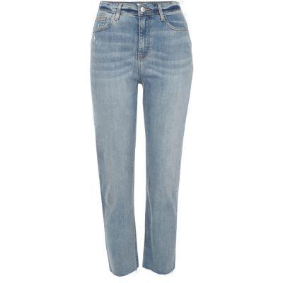 River Island Womens Casey Slim Fit Raw Hem Jeans