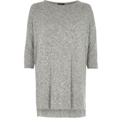 River Island Womens Knit Side Zip Longline Top