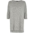 River Island Womens Knit Side Zip Longline Top