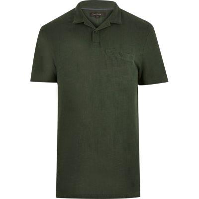 River Island Mens Textured Polo Shirt