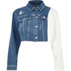 River Island Womens Contrast Crop Denim Jacket