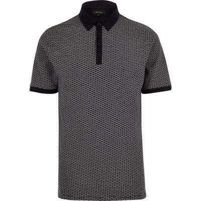 River Island Mens Jacquard Polo Shirt