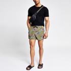 River Island Mens Only And Sons Tropical Print Swim Trunks