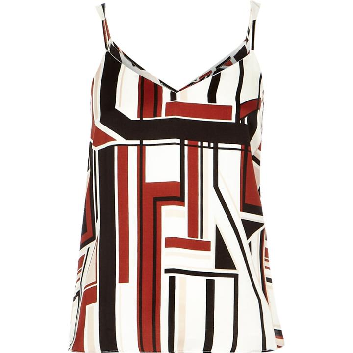 River Island Womens Graphic Stripe V-neck Cami
