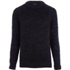 River Island Menspurple Knitted Fluffy Sweater