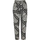 River Island Womens Floral Print Tie Waist Tapered Pants