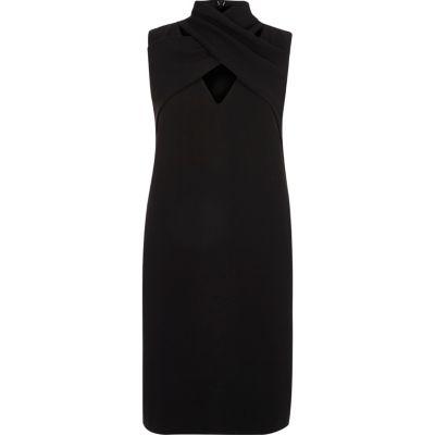 River Island Womens Cross Neck Sleeveless Swing Dress