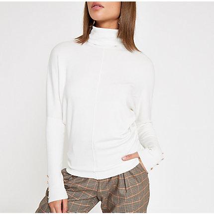 River Island Womens Batwing Sleeve Roll Neck Top