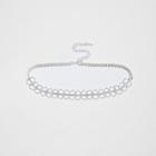 River Island Womens Silver Tone Ball Chain Pave Choker