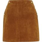 River Island Womens Suede Studded Skirt