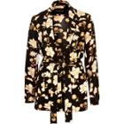 River Island Womens Floral Print Belted Jacket