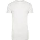River Island Mens White Longline Muscle Fit T-shirt