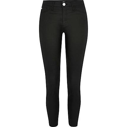 River Island Womens Petite Coated Mid Rise Molly Jeggings