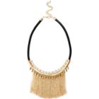River Island Womens Gold Tone Fringed Necklace