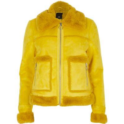 River Island Womens Faux Shearling Trucker Jacket