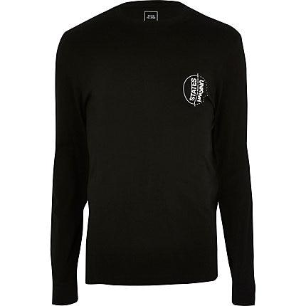 River Island Mens Mcmlvxii Long Sleeve Slim Fit T-shirt