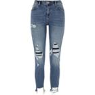 River Island Womens Alannah Ripped Relaxed Skinny Fit Jeans