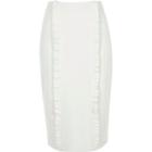 River Island Womens Double Frill Panel Jersey Pencil Skirt