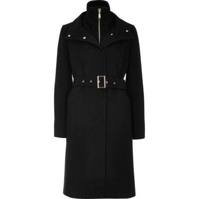 River Island Womens Double Layered Belted Coat