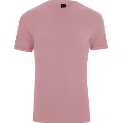 River Island Mens Pique Muscle Fit T-shirt