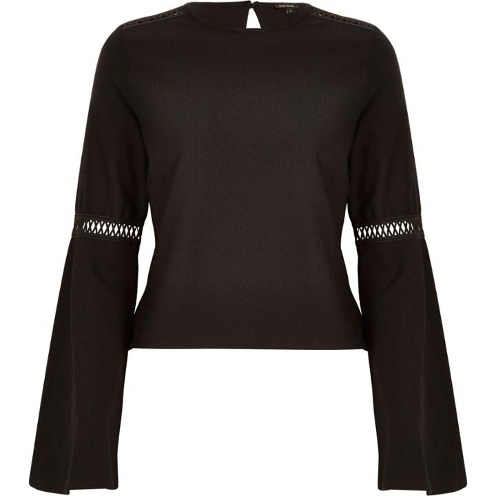 River Island Womens Jersey Bell Sleeve Top