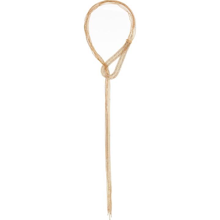 River Island Womens Gold Tone Thread-through Necklace