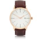 River Island Mensbrown Rose Gold Classic Watch