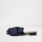 River Island Womens Satin Oversized Flat Bow Backless Loafer