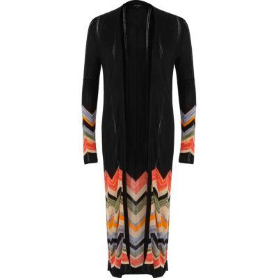 River Island Womens Chevron Side Split Longline Cardigan