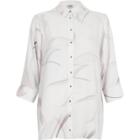 River Island Womens Smoke Print Bow Back Shirt