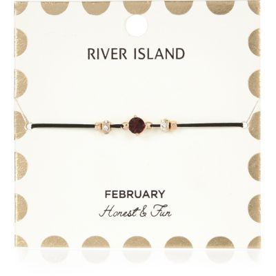 River Island Womens February Birthstone Bracelet