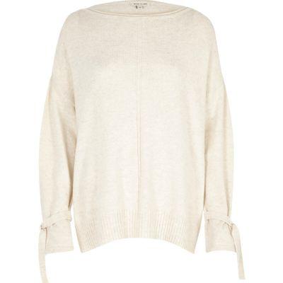 River Island Womens Tied Cuff Sweater