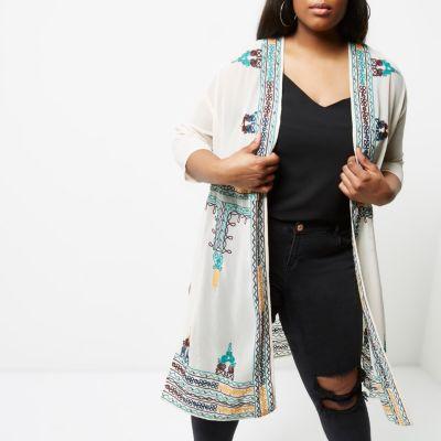 River Island Womens Plus Embroidered Kimono